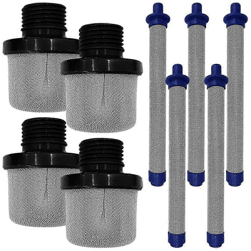(As show, One size) 4pcs 288716 3/4Inch Inlet Strainer Strainer and 5pcs 288749 Airless Sprayers Filter Kit Fits Airless