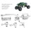 HBX 2098B 1/24 Kit di assi in alluminio argento per auto RC 6