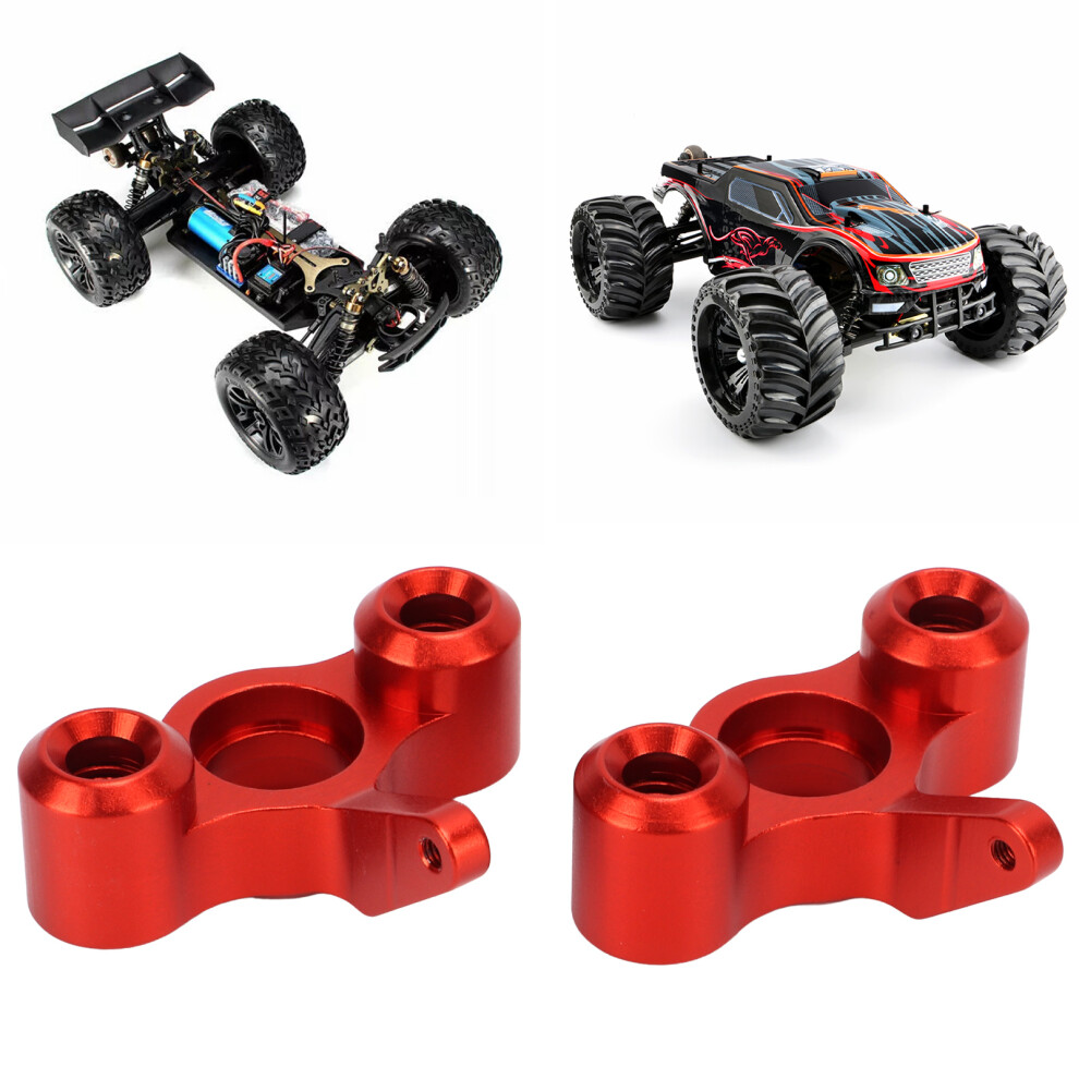 1/10 Jlb Truck Rc Steering Knuckles Aluminum Hub Carrier Set Red 7681357665321