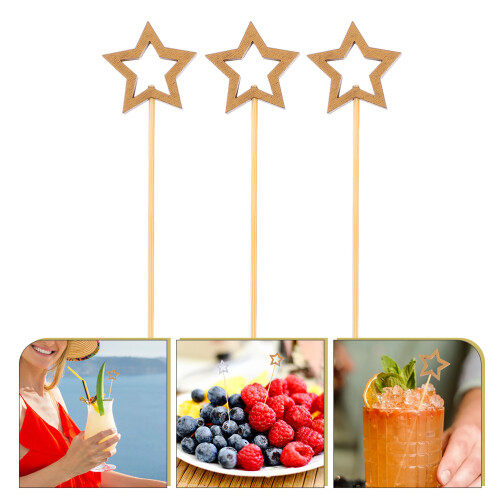100 Pezzi Stuzzicadenti A Stella In Per Frutta E Decorazioni 1