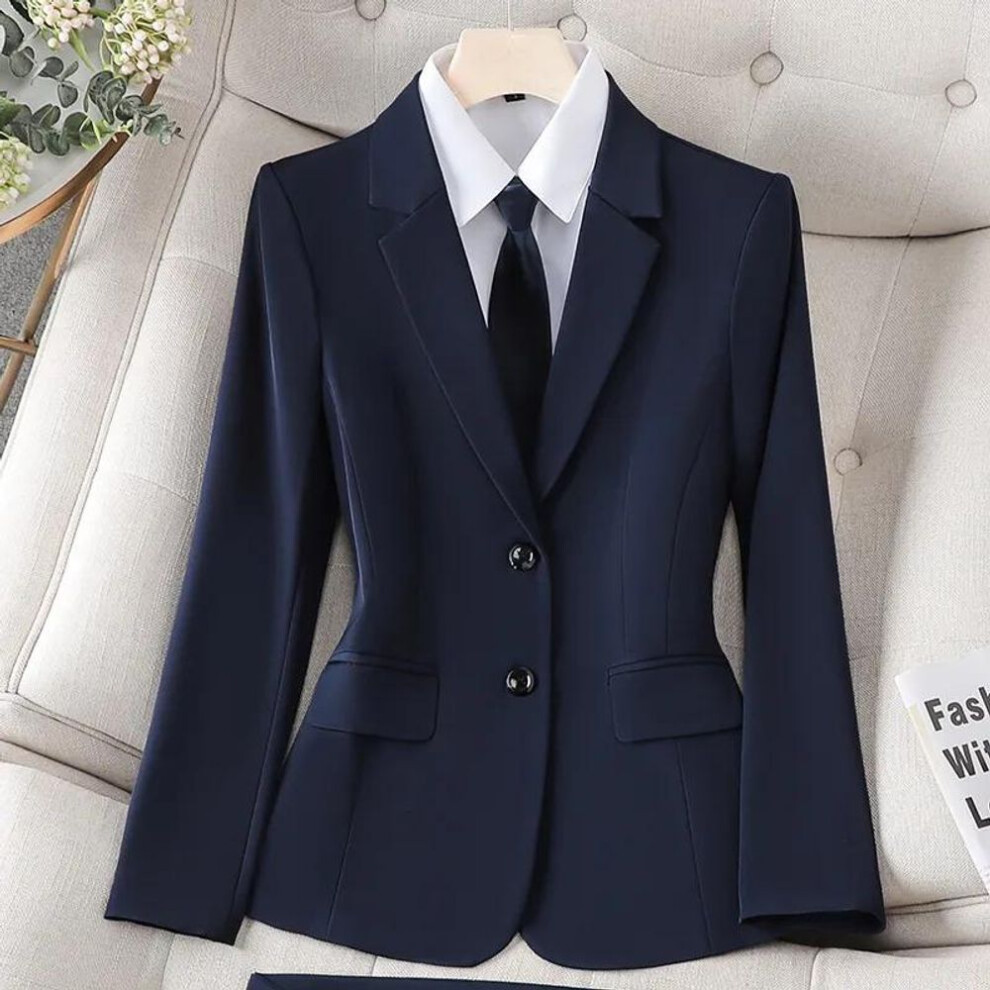 (blue, XXXXL) Fashion Ladies Blazer Women Long Sleeve Womenbusiness Work Wear Slim Formal Jacket For Autumn-image-OPC-PMPZV6X-NEW