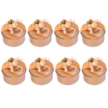8Stk Candy Verpackungsbox Hochzeit Geschenk Box Gold Metall Hochwertig