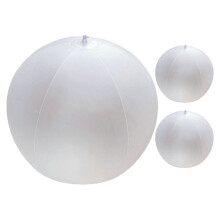 3Stk Weiße PVC Luftball Strandbälle Für Kinder Poolparty & Hochzeit