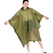 Waterproof EVA Rain Poncho Tear Resistant Fabric-Green