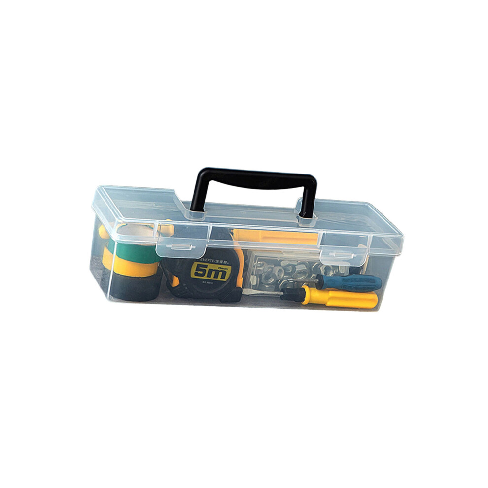 Shatterproof Tool Box Organiser Transparent Plastic-Black 2-image-OPC-PMQ257B-NEW