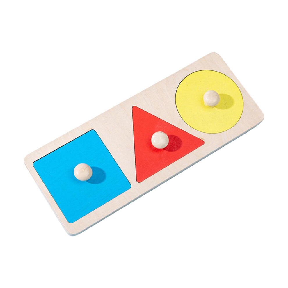 (Three Holes Square) Wooden Gras Board Toys Shape Color Learning Toy Three Holes Square-image-OPC-PMQ25SX-NEW