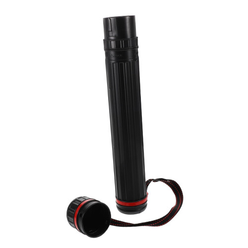 Extendable Plastic Telescopic Drawing Tube for Poster Storage Black Extra-Small Lightweight Durable With Shoulder Strap