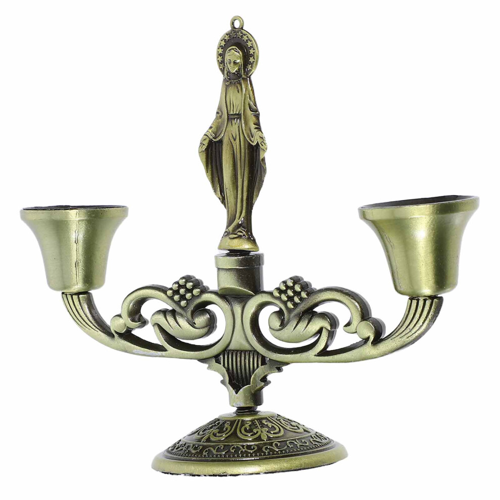 3Pcs Olive Green Metal Candlestick Holders Elegant European Style-image-OPC-PMQ27RG-NEW