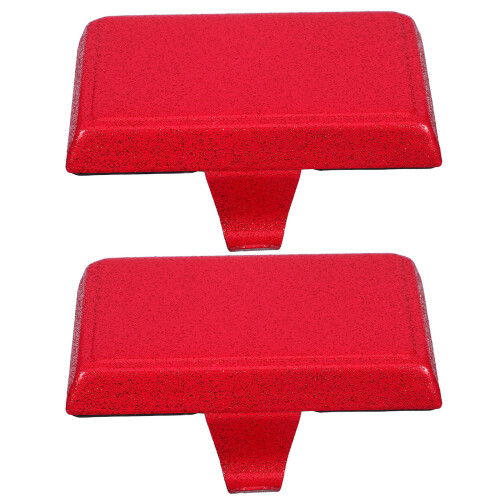 4Pcs Holiday Red Iron Stocking Hooks for Fireplace Mantel
