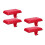 4Pcs Holiday Red Iron Stocking Hooks for Fireplace Mantel 6