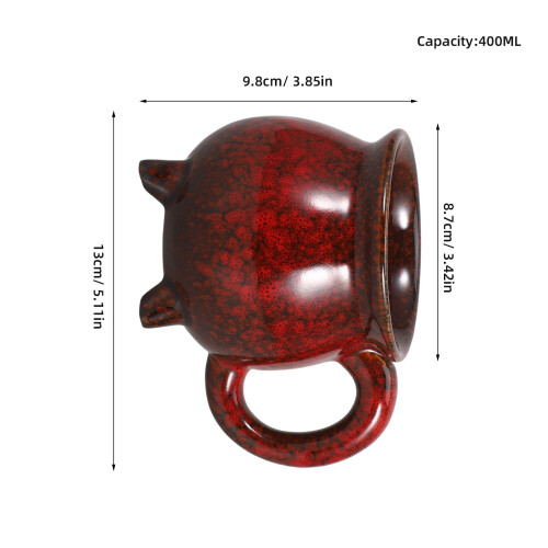 Red Ceramic Halloween Witch Cup Spooky Coffee Mug for Home Use 1