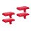 4Pcs Red Metal Mantel Stocking Holders for Fireplace 10