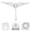 4Pcs Detachable White Artificial Tree Stand for Xmas Holiday Decor 11