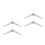 4Pcs Detachable White Artificial Tree Stand for Xmas Holiday Decor 4