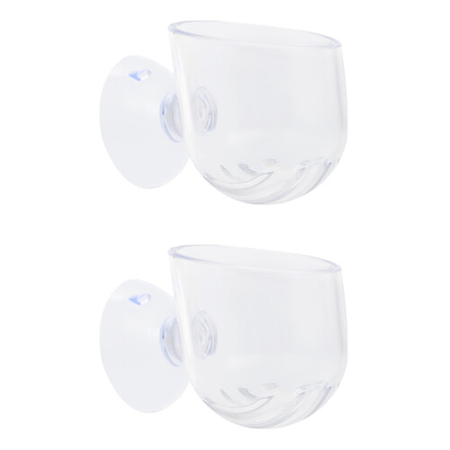 2 Bicchiere Acrilico Per Dispenser