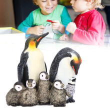 Set of 3 Penguin Figures Vinyl Material Safe Odorless Tiny Animals for Kids 3+