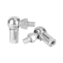 Rod End Ball Bearing 2-Piece With Stud L-Shape Self-Lubricating Carbon Steel Threaded M6x1 Rod End Linkage Replacements