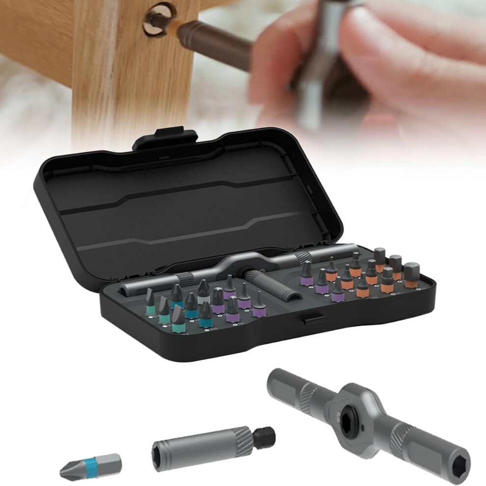 24 In 1 Magnetic Screwdriver Set 2025 Upgrade With Multi Bit Ratchet Detachable Handle 9354506667238