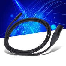 3,5 mm weiblich zu XLR männlich Kabel 2 m Schwarz Goldplattierter Stecker