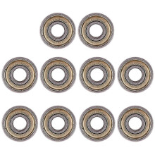 (As show, One size) 10pcs 8 x 22 x 7mm Skateboard Scooter Bearings Wheels ABEC-5 608ZZ