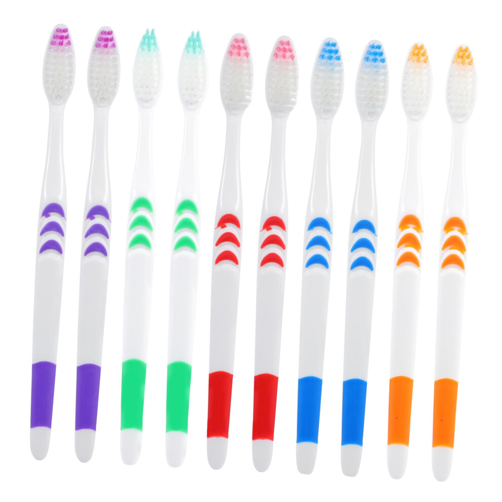 30pcs Travel Disposable Toothbrush Soft Bristles Ergonomic Handle Lightweight Portable For Family And Hotel Use
