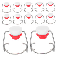 Beer Lid Bottle Caps 15-Pack, Stainless Steel, Red, Swing Top Flip Top, For Craft Projects