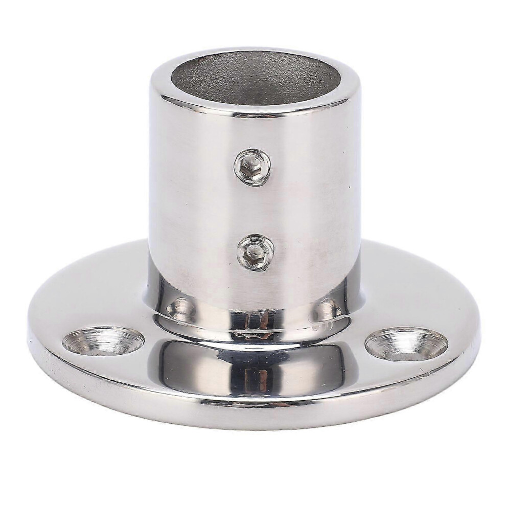 Kikidex (As Show, One Size) Boat Handrail Round Base Fitting 316 Stainless Steel Marine Hardware For 25Mm/1In Tube90
