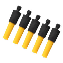 5 Stück Gelbe Schwarze ABS Gartenschlauchdüse mit hohem Druck 1/2 Zoll Schnellanschluss