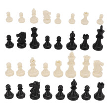 Mini PS Kunststoff-Schachfiguren Set 49mm Schwarz & Weiß für Party & Entspannung
