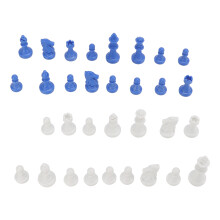 PS Kunststoff Mini-Schachfiguren-Set, 49 mm Höhe, Blau