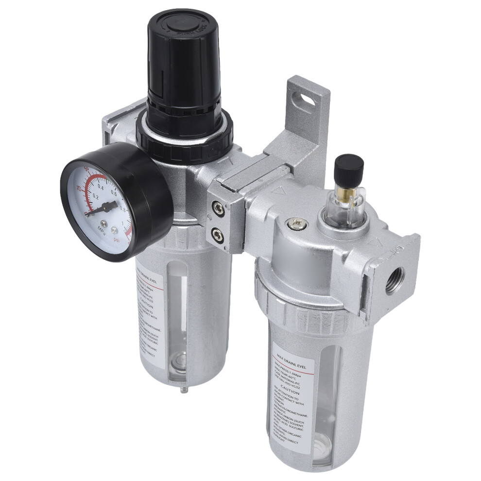 Compressed Air Filter Regulator Combo Kit G1/4 40Î¼M Water Separator 8121357677911