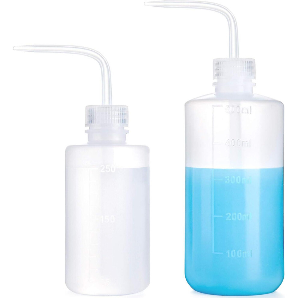 Kikidex (As Show, One Size) 2 Pack Watering Can, 250Ml And 500Ml Succulent Watering Bottle Plant Flower Squeeze Bottle Plastic Bend Mouth Safety Was