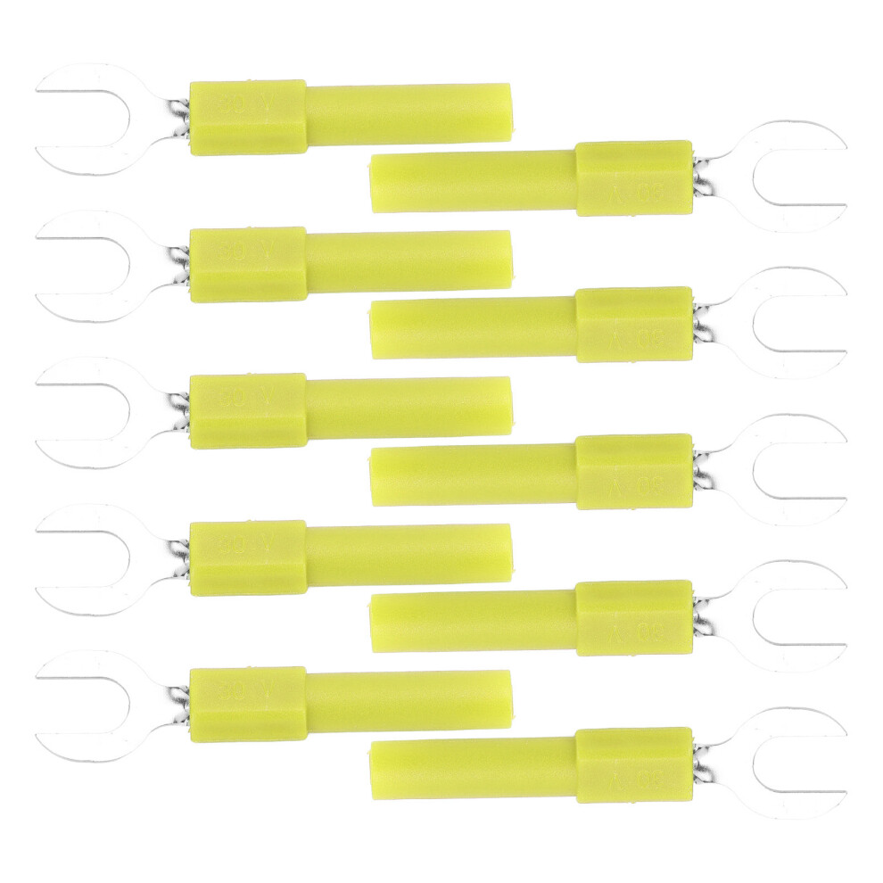 10Pcs Brass Fork Spade Wire Connectors 6Mm Y Type Banana Plug 30Vacâ60Vdc 4691357679962