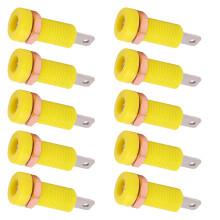 10 Stück 4 mm Gelbe Bananenbuchse Stecker Klemmpole Anschlüsse für Elektronik