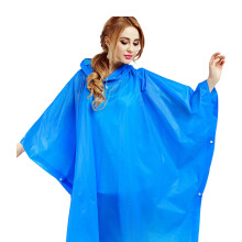 Waterproof EVA Rain Poncho For Adult Tear Resistant Fabric-Blue