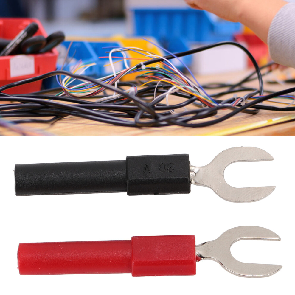 Wire Connectors Fork Spade 10Pcs 6Mm Pvc Brass Socket 10A For Solar 8731357680240
