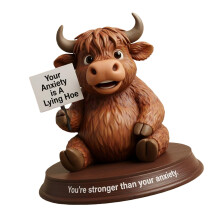 Coffee Highlands Cow Figurines Scottish Highlands Cow-B