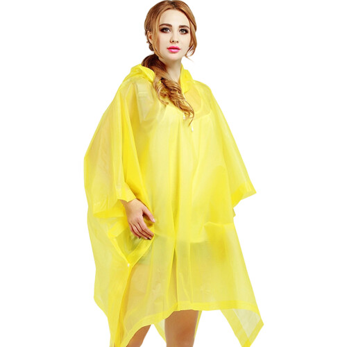 Vêtements de pluie imperméables surdimensionnés d'EVA-Jaune