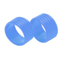 Set of 2 Blue Tennis Racket Handle Silicone Rings Enhanced Sweat Absorption