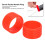 2pcs Red Silicone Tennis Racket Handle Sweat Absorption Overgrip Fixing Ring 10