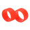 2pcs Red Silicone Tennis Racket Handle Sweat Absorption Overgrip Fixing Ring 14