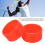 2pcs Red Silicone Tennis Racket Handle Sweat Absorption Overgrip Fixing Ring 4