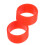 2pcs Red Silicone Tennis Racket Handle Sweat Absorption Overgrip Fixing Ring 9