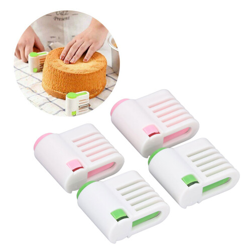 4Pcs DIY Cake Leveler Cutter Set | Durable ABS & Steel Layer Divider