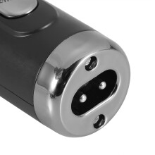 Wiederaufladbarer elektrischer Nasen- und Ohrhaartrimmer mit austauschbarem Kopf, kompakt 13 cm