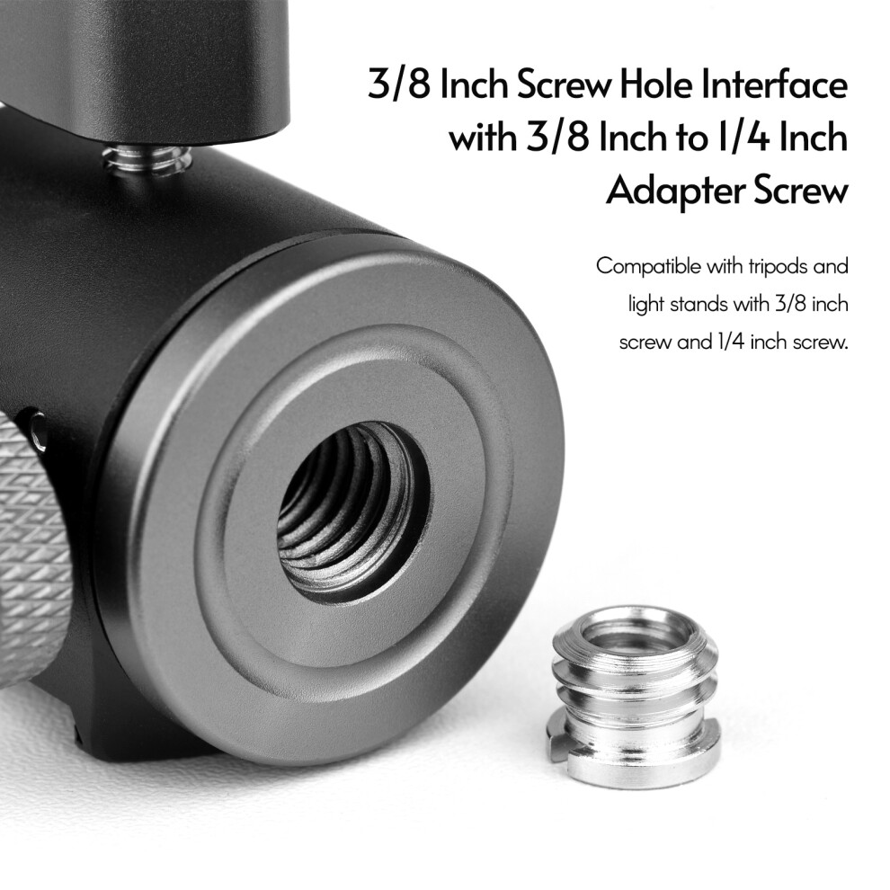 Lightweight Dual Use Ball Head With Cold Shoe 1/4 Screw For Tripod & Microphone 5081357689181