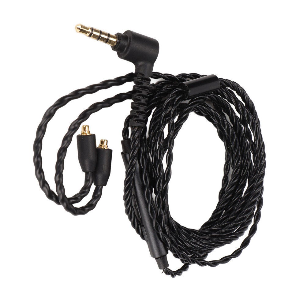 Ofc Mmcx Replacement Earphone Cable With Mic Vol Control 120Cm Black 7681357689303