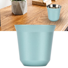Taza de café de acero inoxidable de doble capa de 80 ml verde