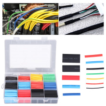 560 Stück Schrumpfschlauch-Kit 2:1 PVC-isoliertes Drahtumwicklung-Set, 12 Größen & 5 Farben