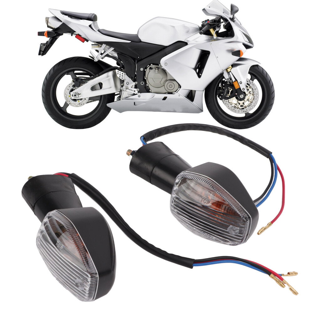 Motorcycle Turn Signal Indicator Pair For 1998-2008, Light/Amber 8271357691087